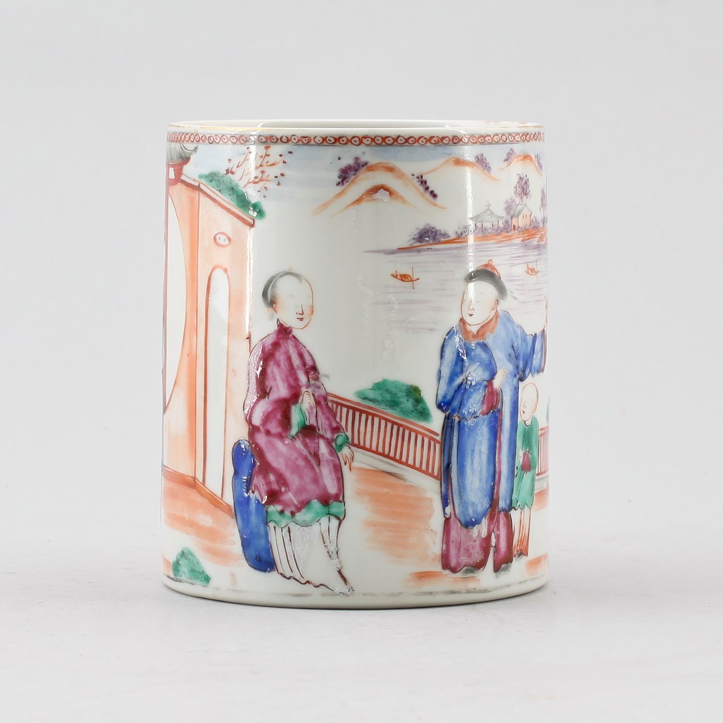 MUGG, porslin, Kina, Qianlong 1736-1795.