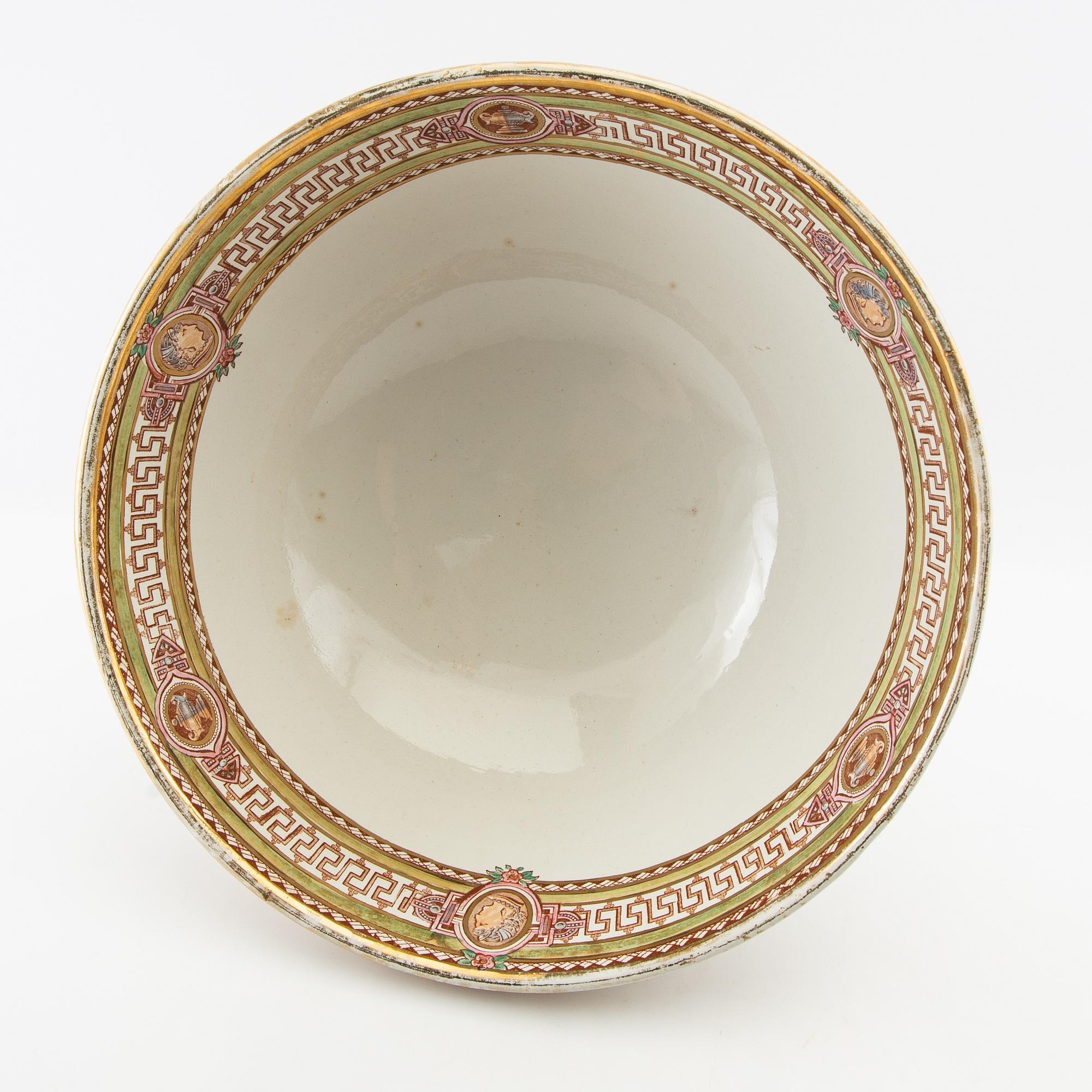 Bålskål "Svea" Gustavsberg omkring 1900 porslin.