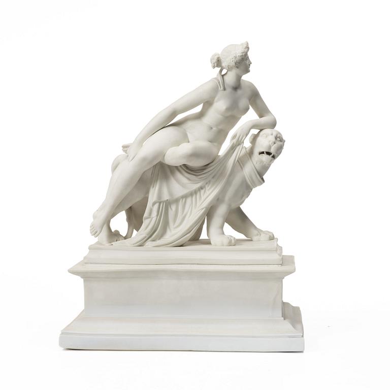 Johann Heinrich von Dannecker, efter, "Ariadne på pantern", parian, Gustavsberg.