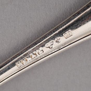 KAFFESKEDAR, 18 st, silver, "Symfoni", Mema, 1900-talets andra hälft, vikt ca 240 g.