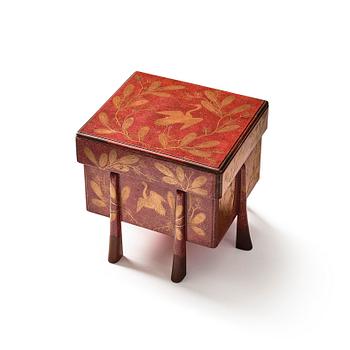 A Japanese lacquer box, Meiji period (1868-1912). Signed.