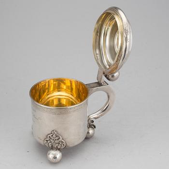 STOP, barockstil, silver. CG Hallberg, Stockholm 1895. Carl Robert Lamms hederspris vid SSF:s utställning. Vikt ca 400 g.