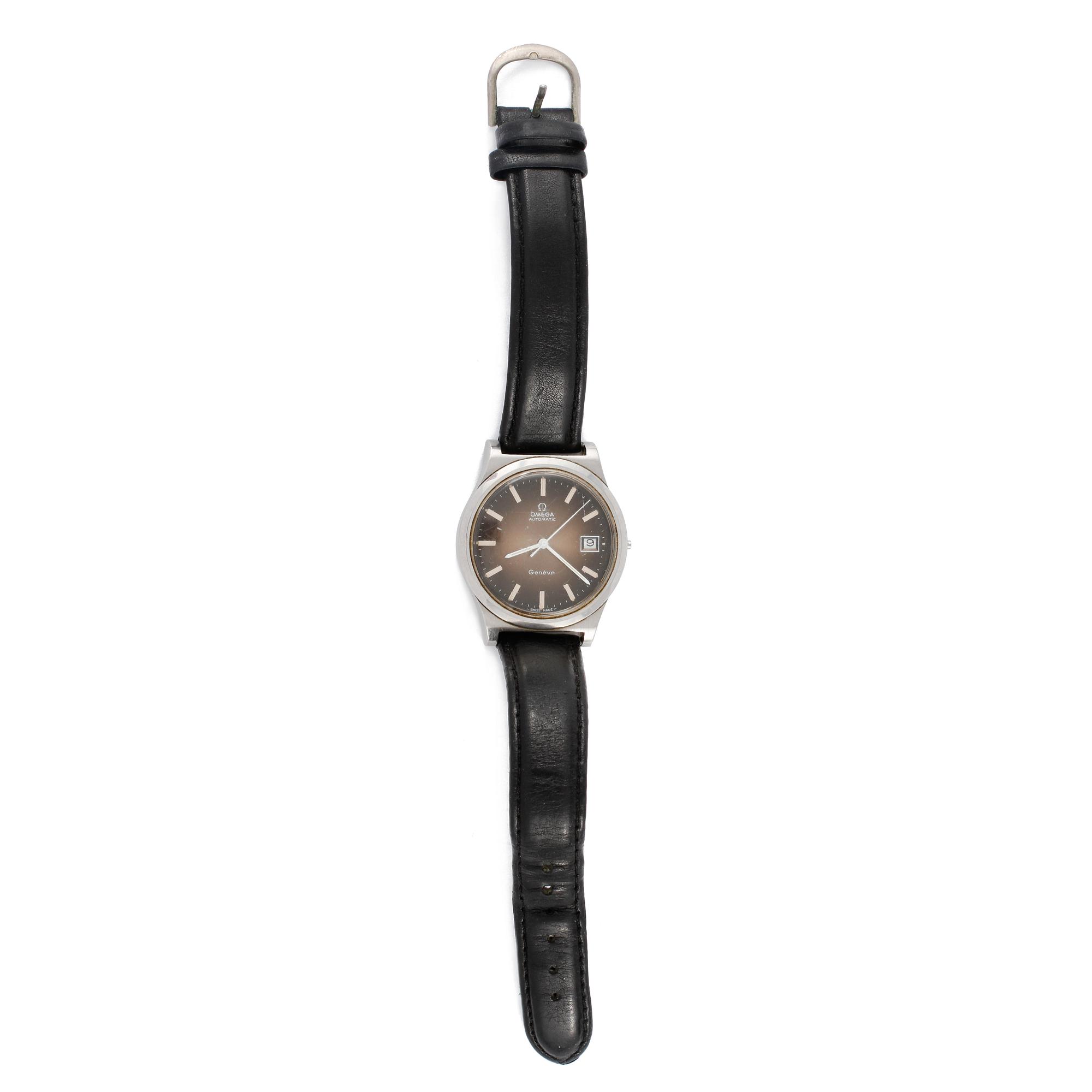 HERRARMBANDSUR, stål, Omega Geneve, 1900-talets senare del.