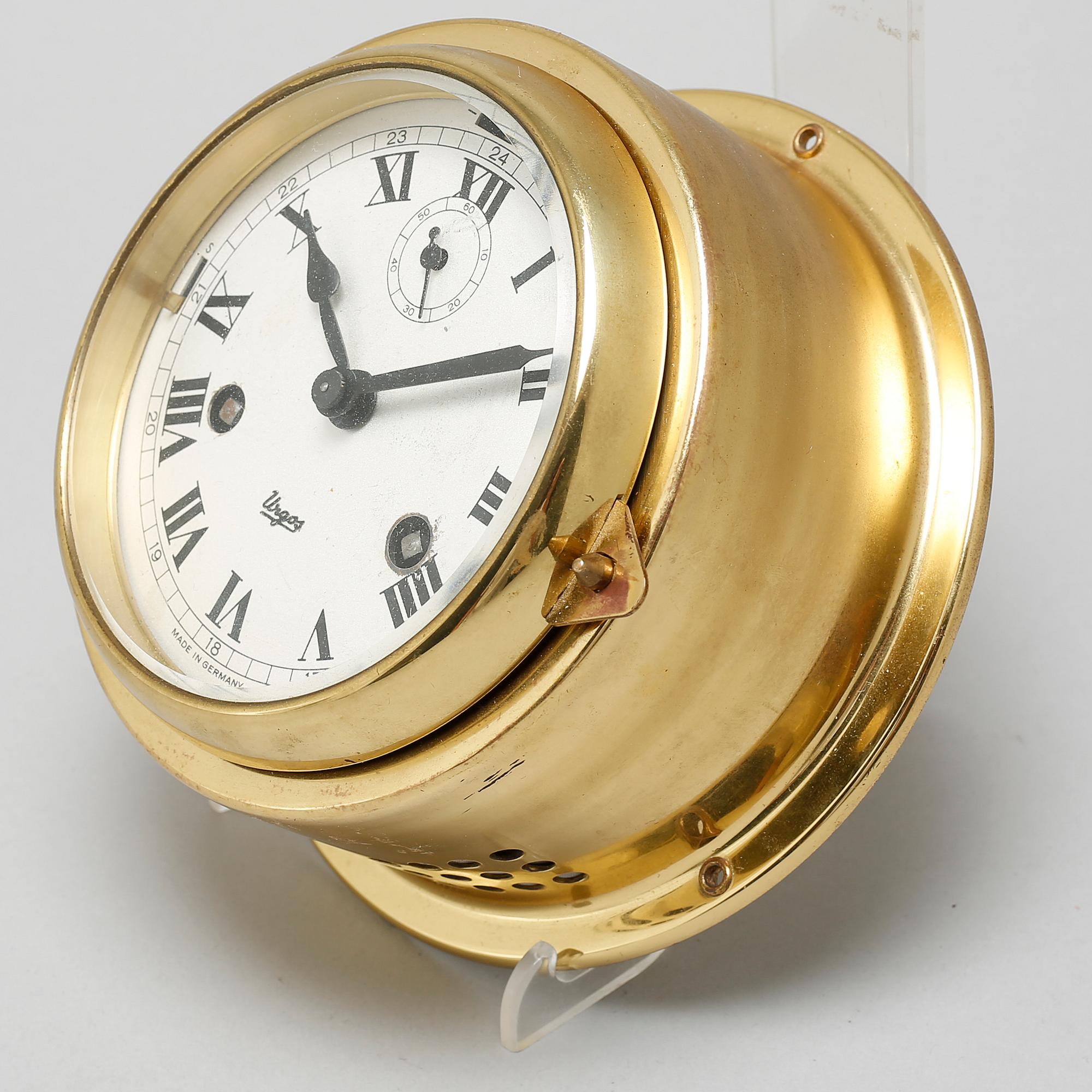 A ships clock from Urgos in Germany, 20th century.