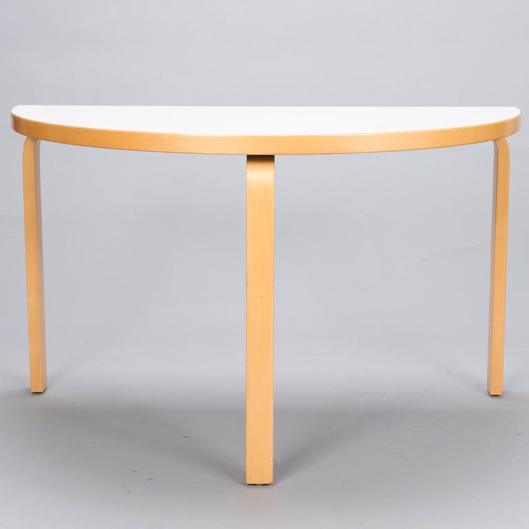 ALVAR AALTO 1990s Half Circle Table 95 by Artek.