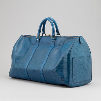 Louis Vuitton, a blue 'Keepall 50' weekend bag, 1988.