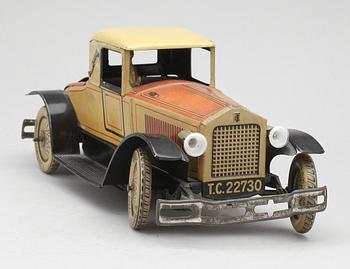 LEKSAKSBIL, Tipp & Co Coupé, Tyskland, omkring 1930. Märkt T.C. 22730.