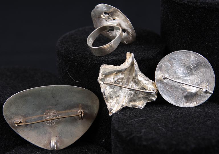 PARTI SMYCKEN, 4 st, silver, bl a Finland och Norge.