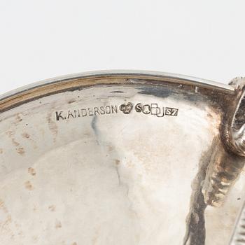 A Swedish Art deco silver four piece coffee-set, marks of K. Andersson, Stockholm 1920.