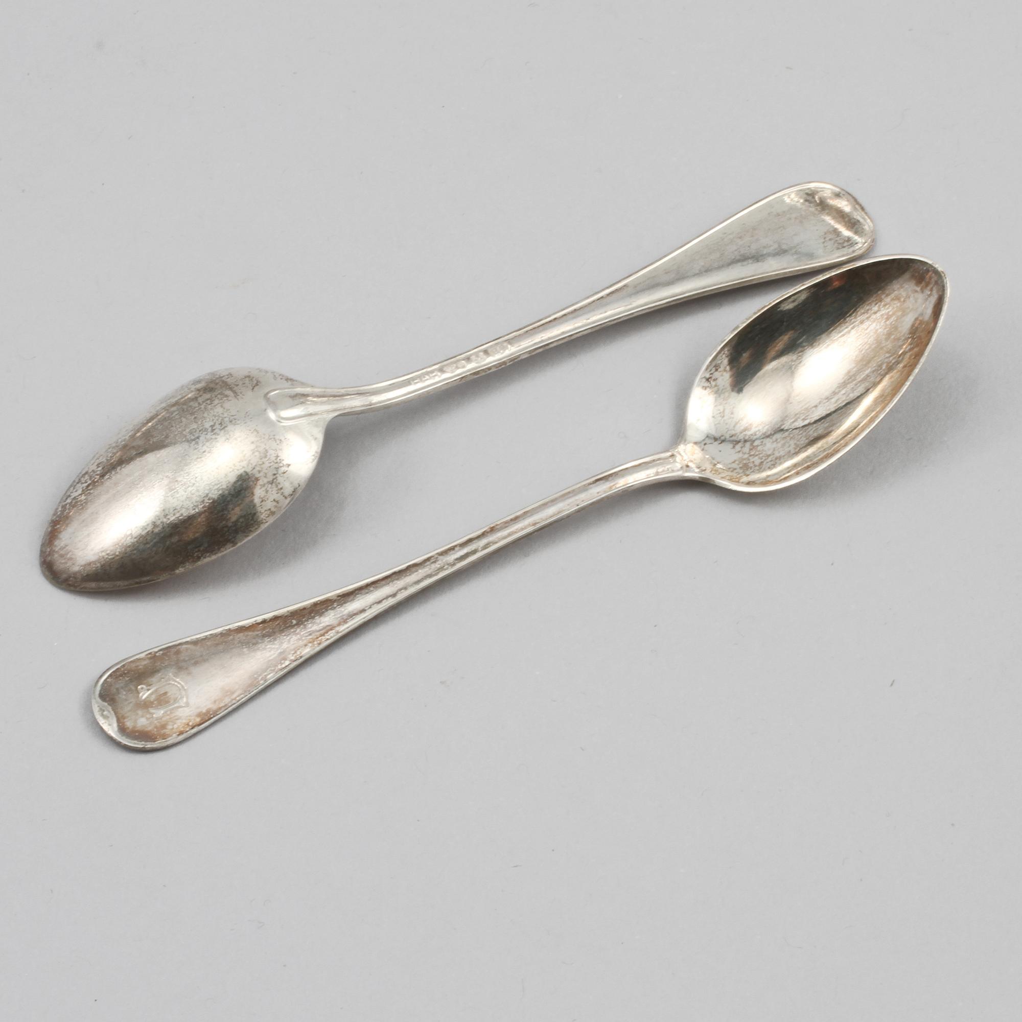 PARTI SILVER, 15 delar, silver, bla GAB, Stockholm, 1900-tal. Vikt 571 g.