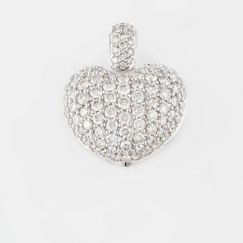 HÄNGE, 18K vitguld med  100 briljantslipade diamanter 1.72 ct. Vikt  6,0 gram.