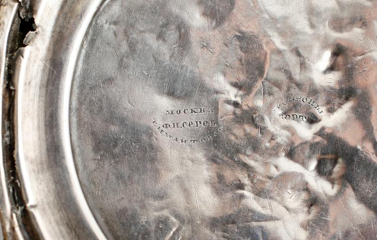 LJUSSTAKAR, 1 par, pläter, Moskva, 1800-talets andra hälft.