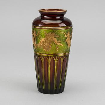 LEON LEDRU, a Cortège des Musiciens cameo glass vase for Val St Lambert around 1900-1910.