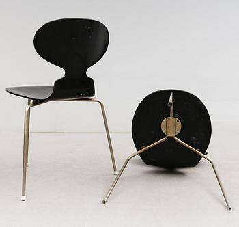 STOLAR, 4 st, "Myran", Arne Jacobsen, Fritz Hansen, 1900-talets mitt.