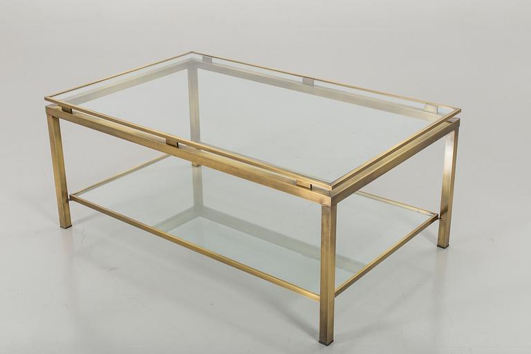 A TOP GLASS COFFEE TABLE. SECOND HALF OF 20TH CENTURY.