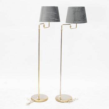 Floor lamps, a pair, Reijmyre armaturfabrik, second half of the 20th century.