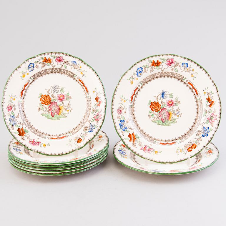 A 132-piece set of 'Chinese Rose' tableware, Copeland Spode, England 1930s.