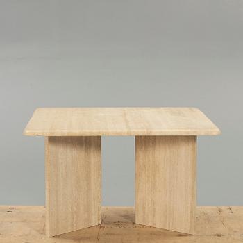 A travertine coffee table/side table later part of the 20th century.