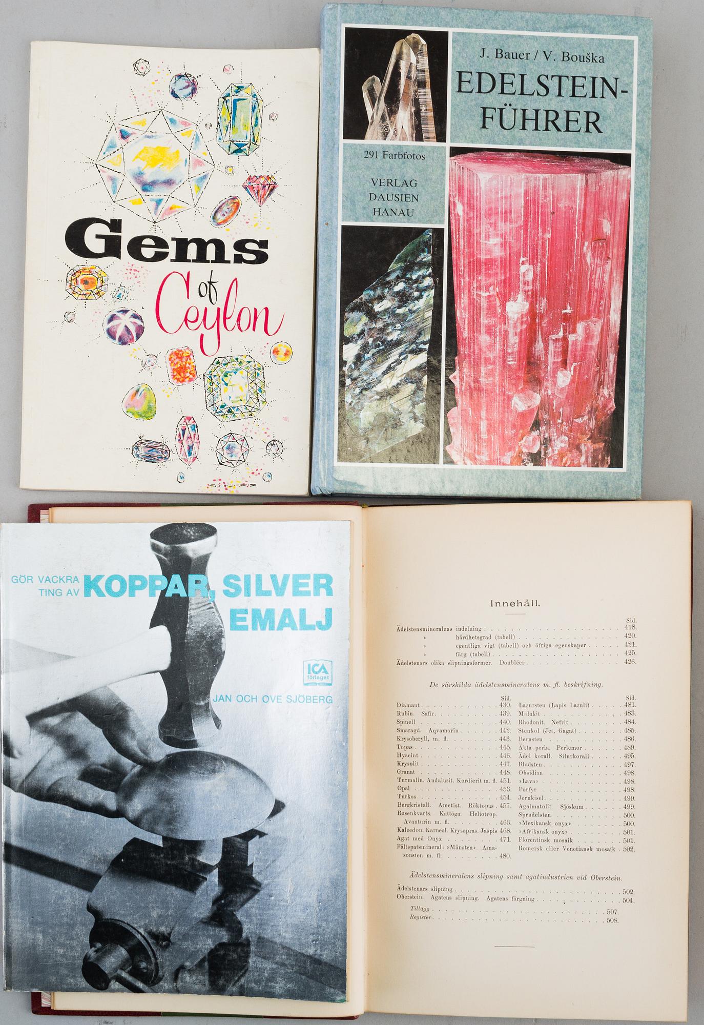 BÖCKER/HÄFTEN, 15 vol. smyckeslitteratur.