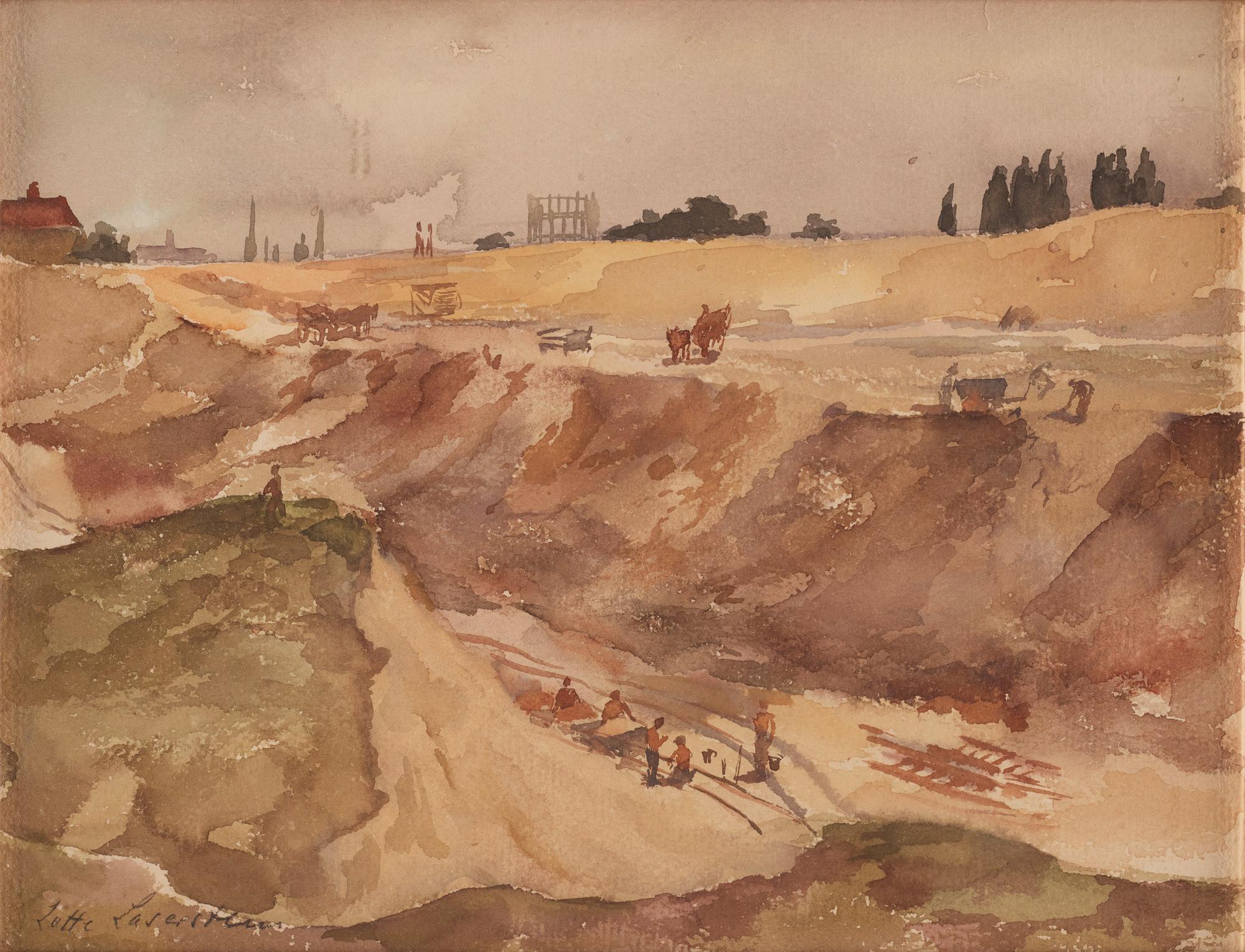 Lotte Laserstein, Landscape with workers.