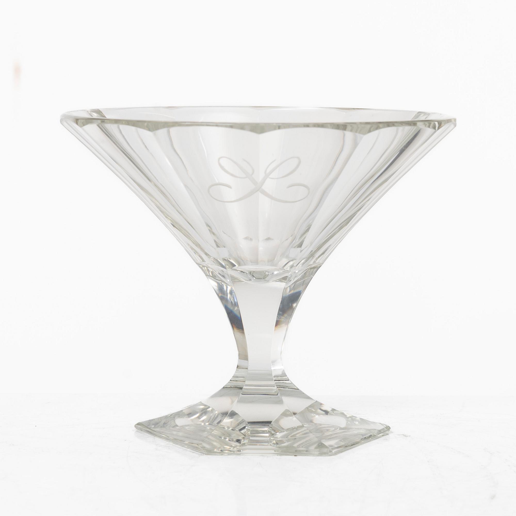 Leo Moser, glasservis, 18 delar, "Thomas", Moser, Tjeckien, modellen formgiven 1929.