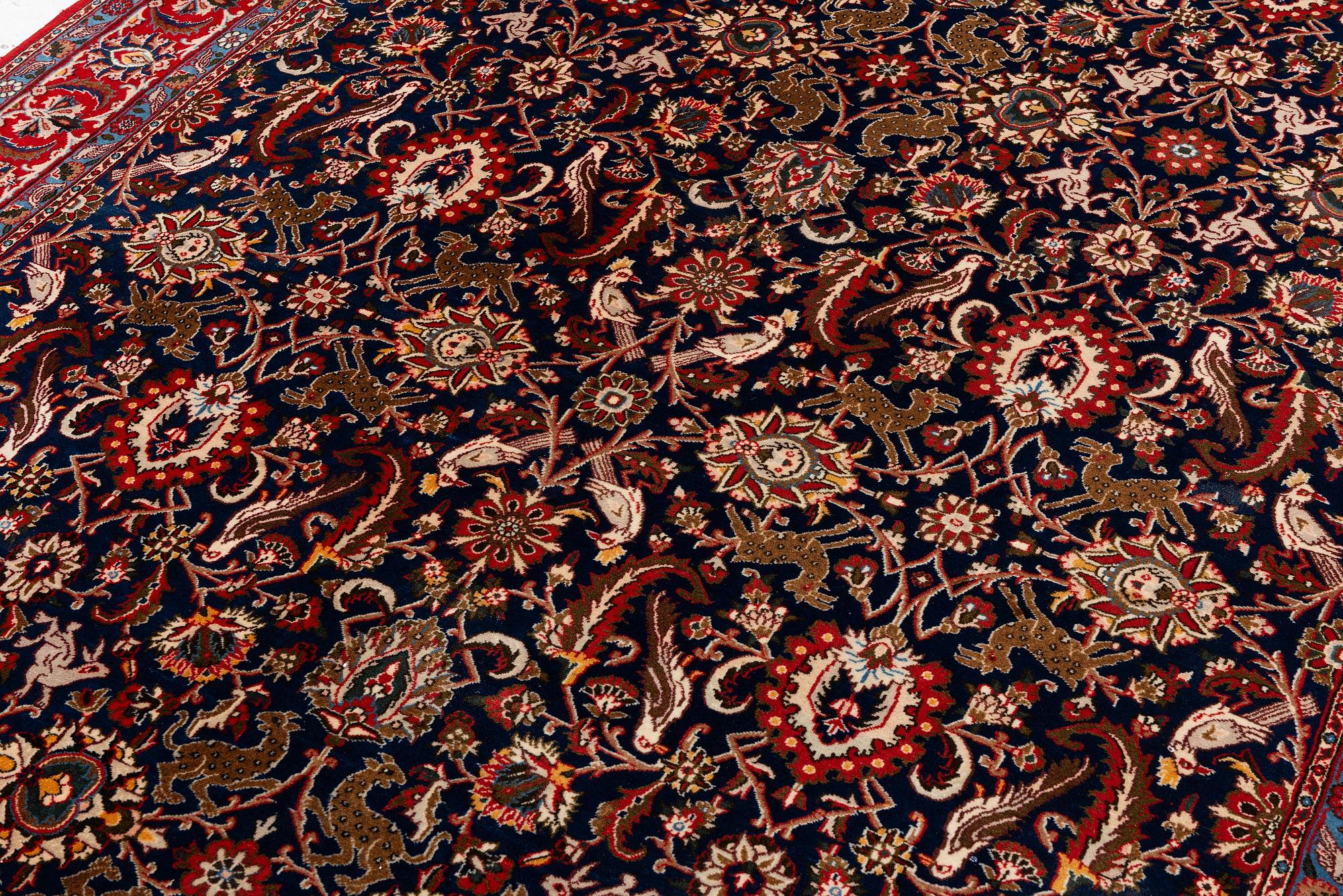 Carpet, semi-antique Ghom / Veramin, approx. 312 x 210 cm.