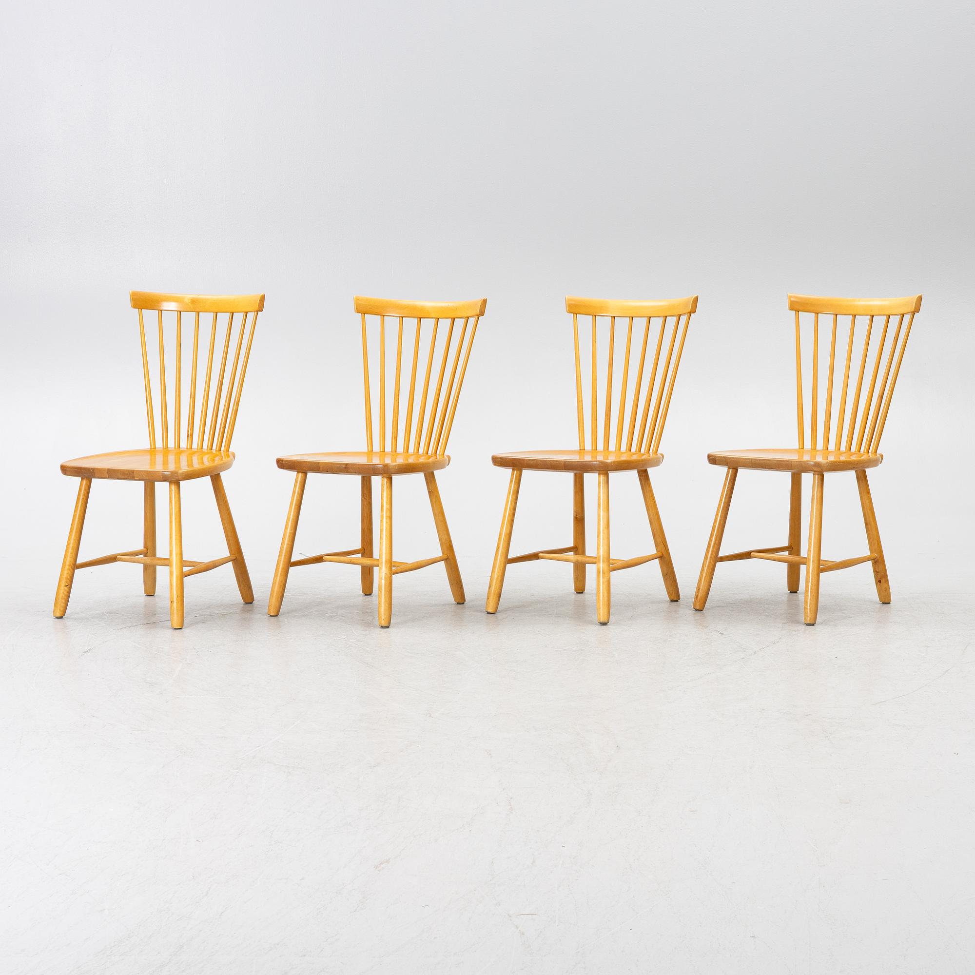 Carl Malmsten, a set of 4 chairs, "Lilla Åland", Stolab.