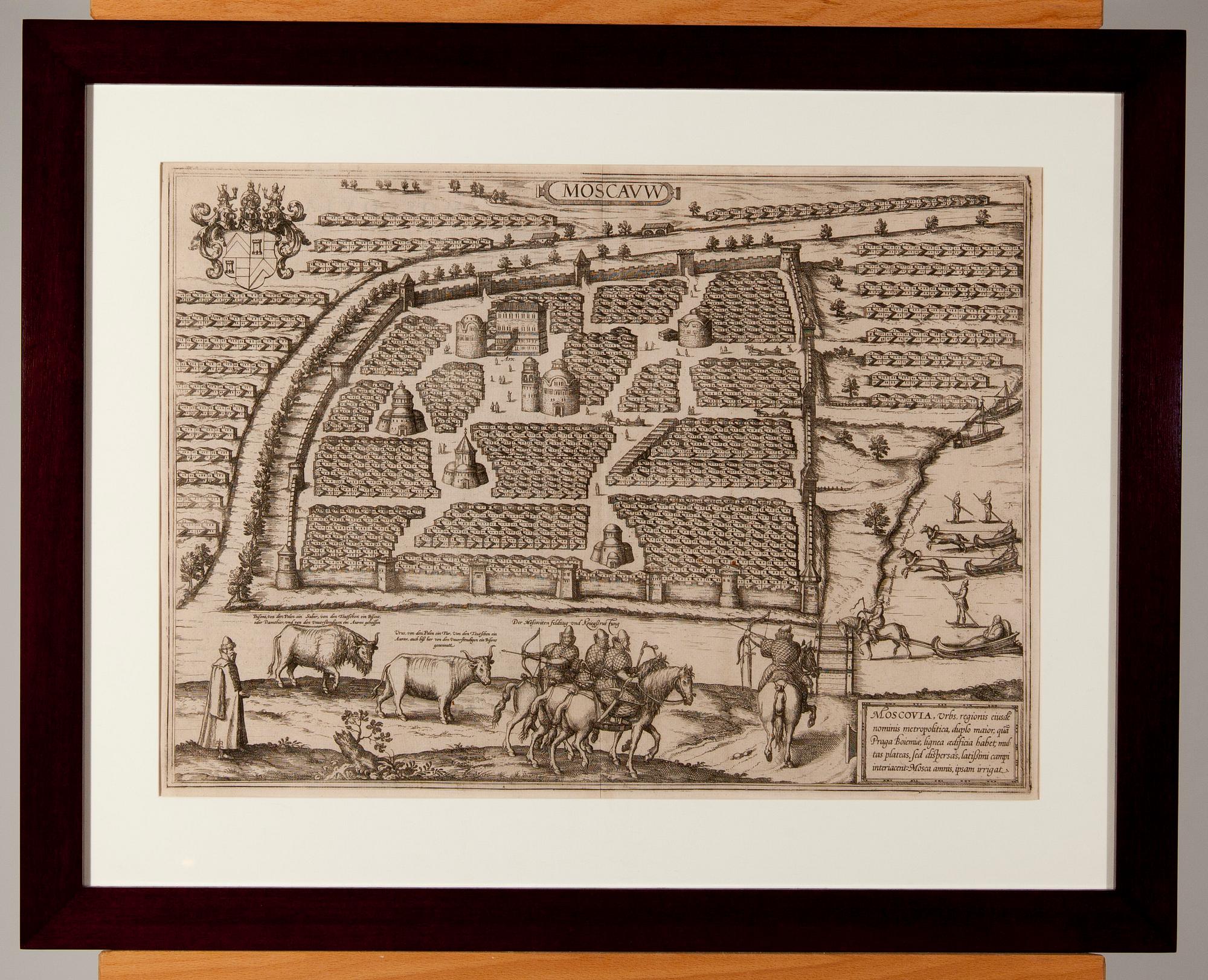 KARTA, Moscavw, G.Braun och G.Hogenberg, Köln 1575.