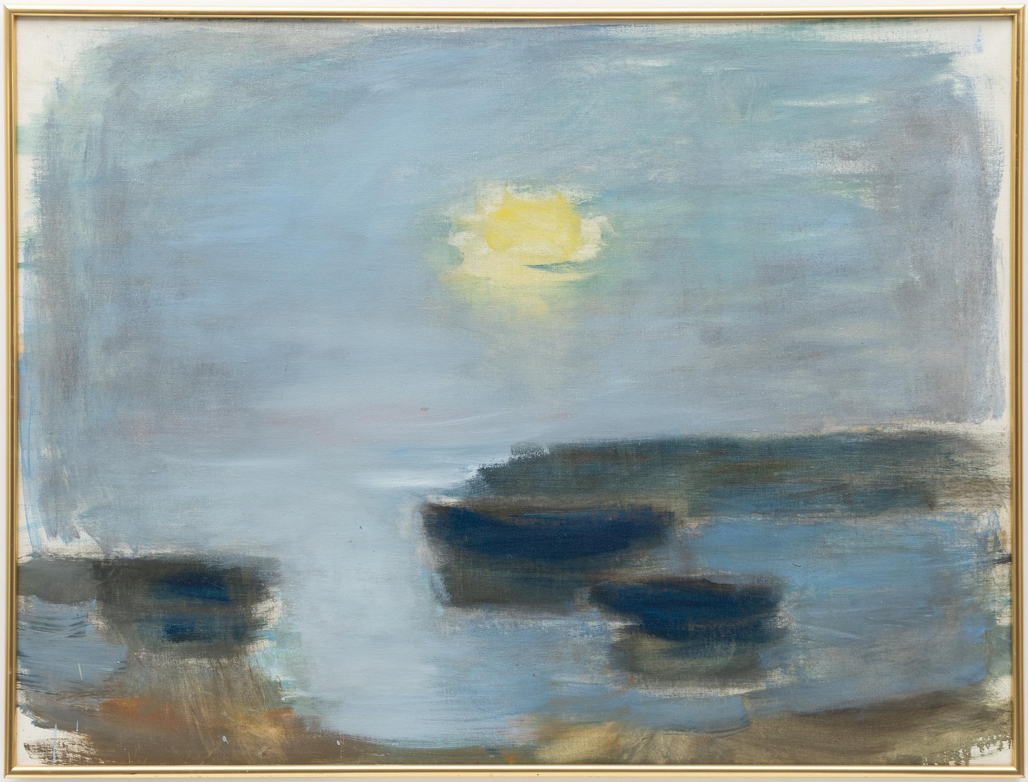 Gustav Rudberg, "Evening in Kyrkbacken's Harbour.".