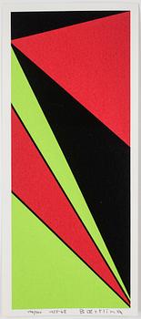 Olle Baertling · OLLE BAERTLING, färgserigrafi, 1955-68, signerad och numrerad 196/300.