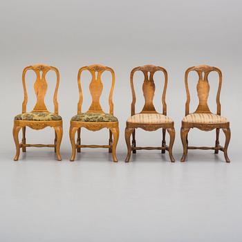 Four early 20th century chairs.