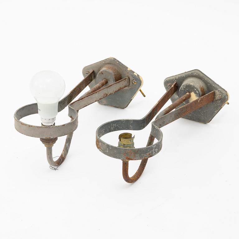 Wall lamps, a pair, Swedish Modern, ASEA, mid-20th century.