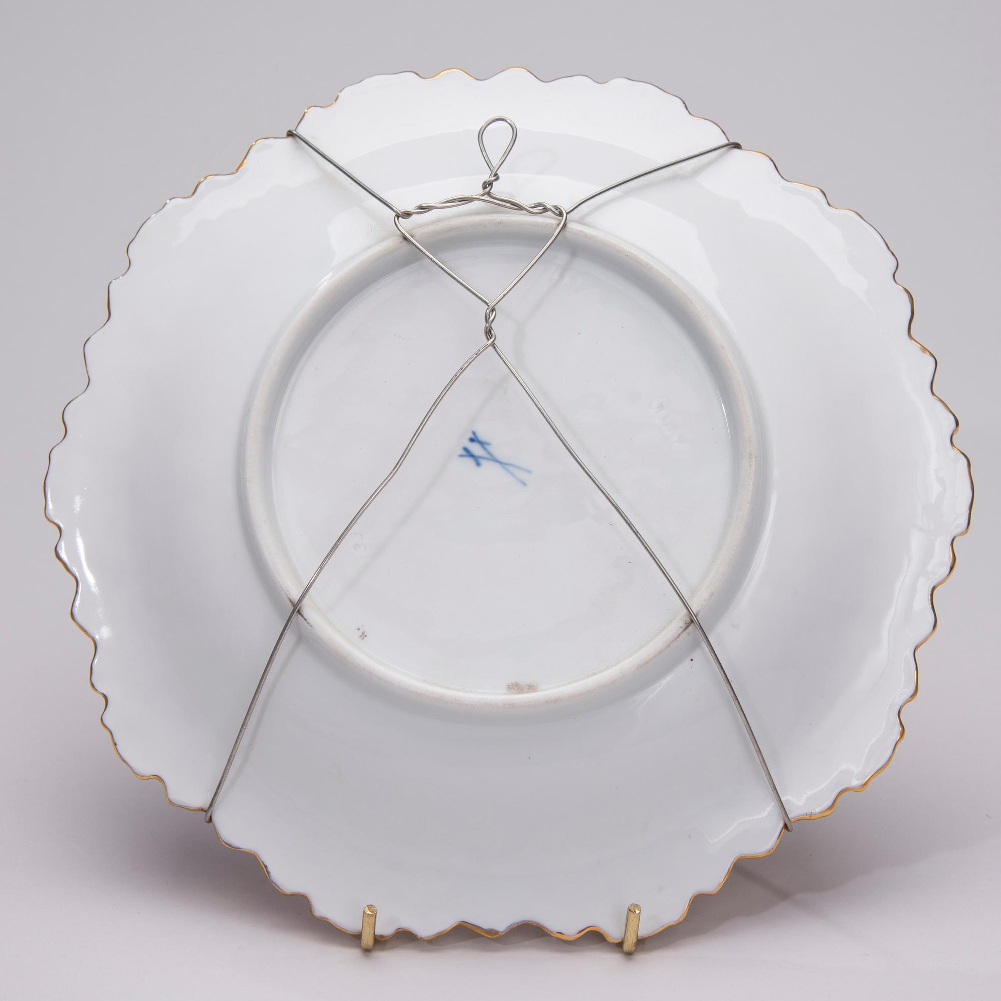 TALLRIK, porslin, Meissen, 1900-talets första hälft.