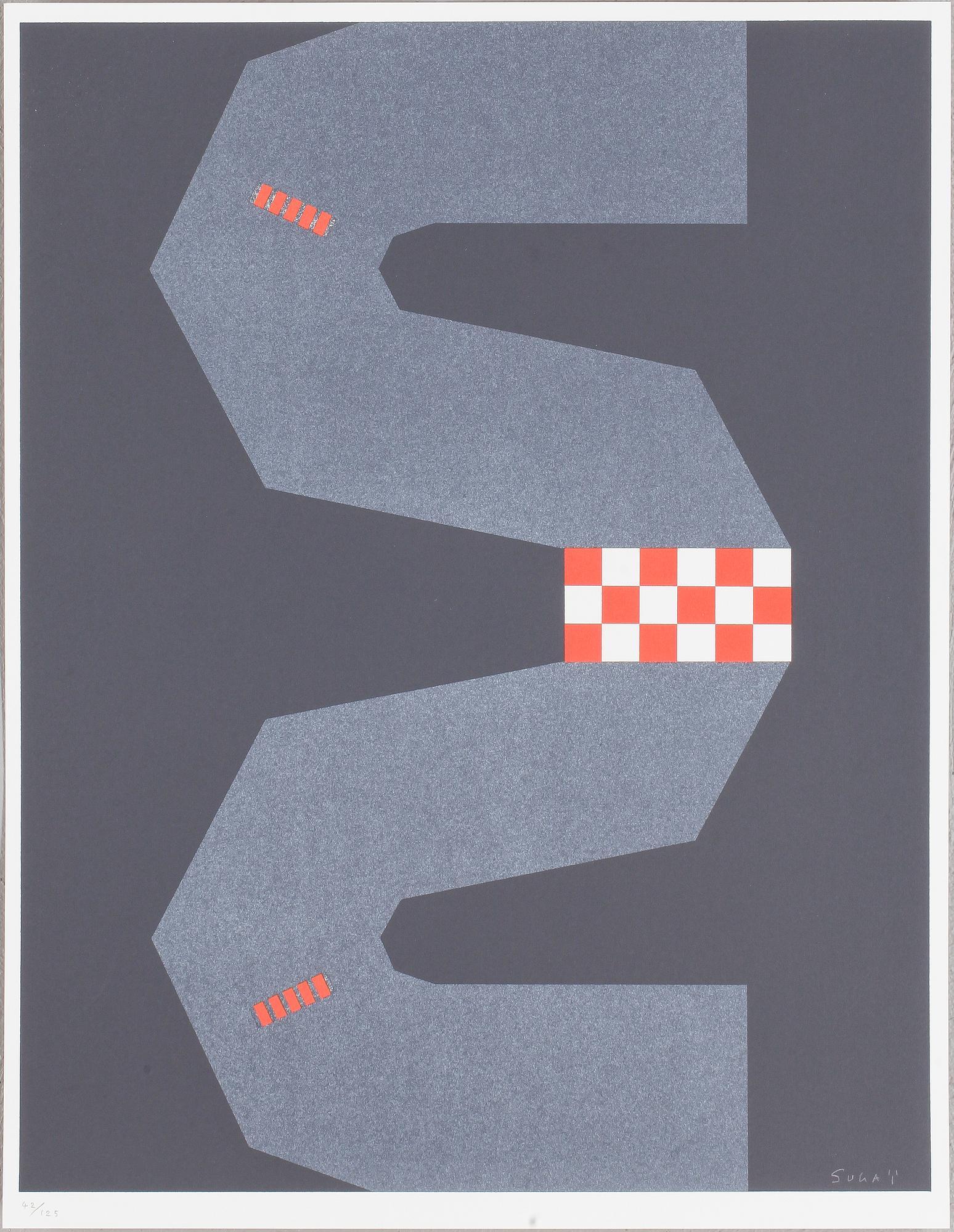 KUMI SUGAI, färglitografi, signerad och numrerad 42/125.