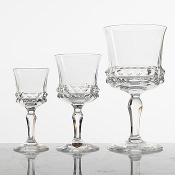 Ingeborg Lundin, a 47-piece 'Silvia' glass service, Orrefors.