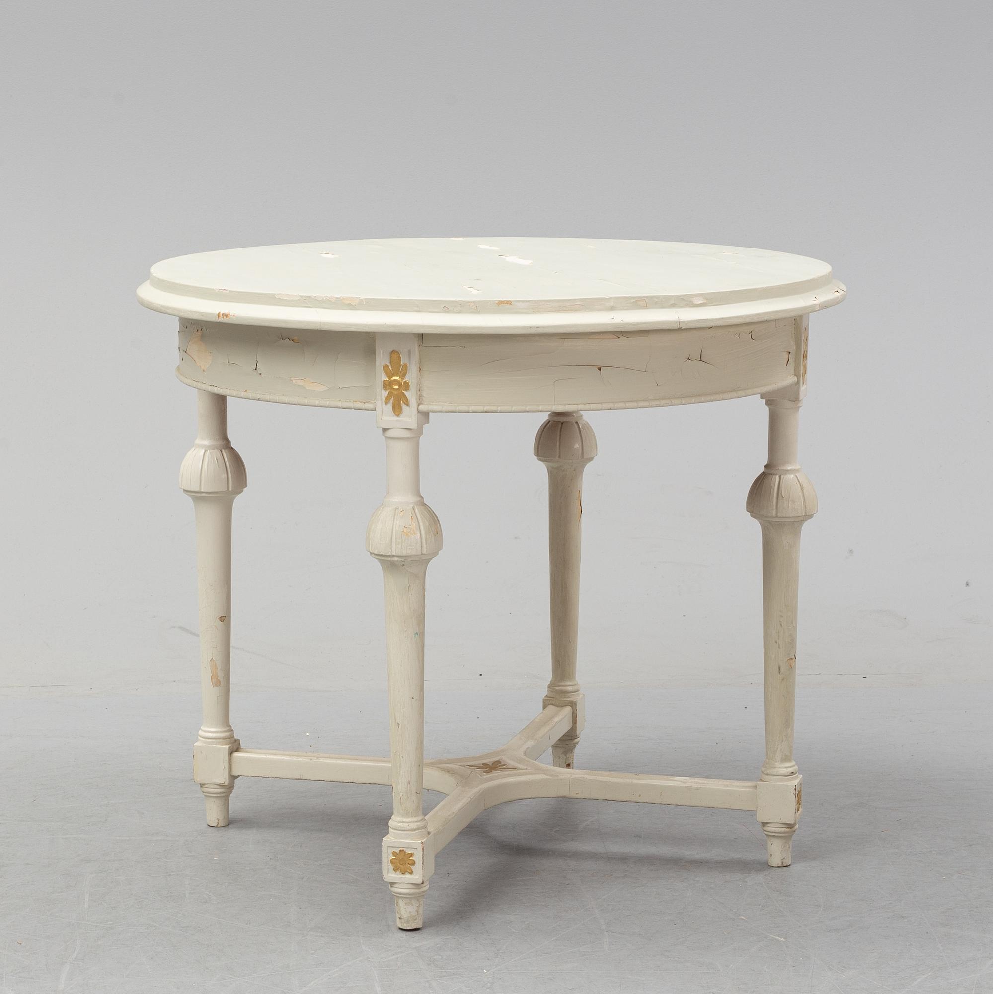 A Gustavian style table, early 20th century.