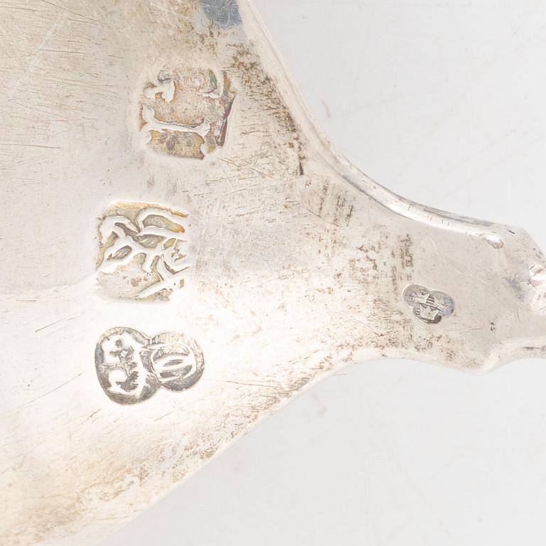 A silver spoon, Northern Europe, presumably 19th century, with later Swedish controle mark.