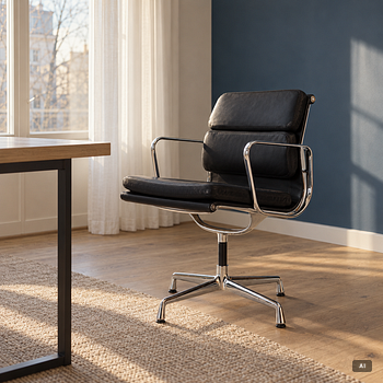 Charles & Ray Eames, Office chair, “EA208 Soft Pad Chair”, Vitra.