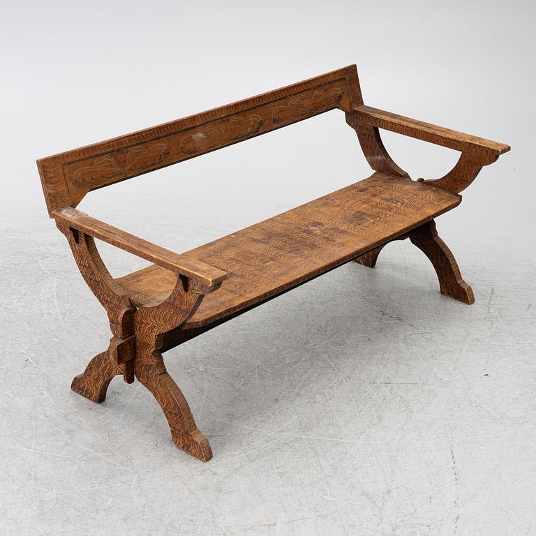A Swedish provincial bench, around 1900.