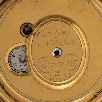 Fickur, av Eardley Norton (verksam i London 1760-94), "Calendar, Quarter Repeating", ca 1790.