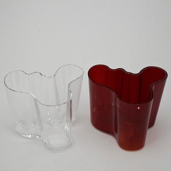 VASER, 2 st, glas, "Savoy" Alvar Aalto, Finland.