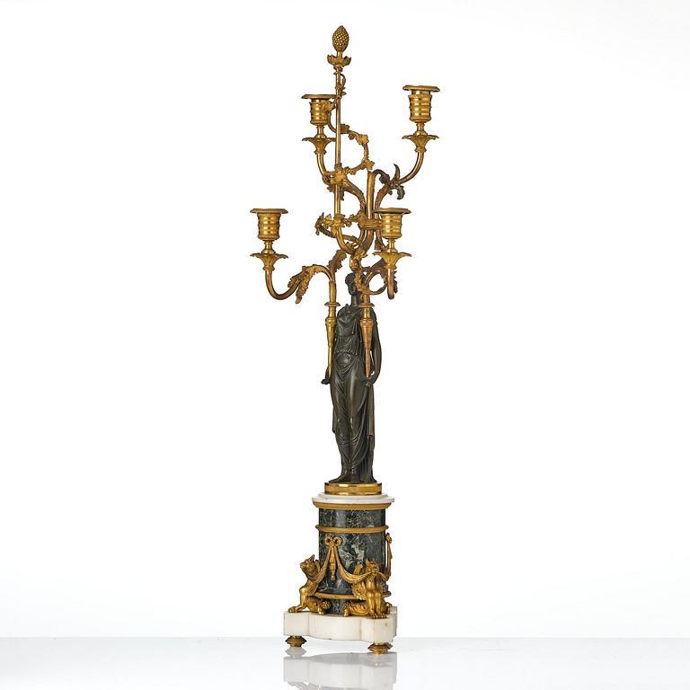 Kandelaber, för fyra ljus, Parisarbete, François Rémonds art, 1700-talets slut, Louis XVI.