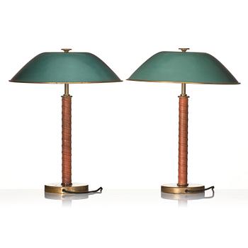 Bertil Brisborg, a pair of table lamps, model "30595", Nordiska Kompaniet, 1940s.