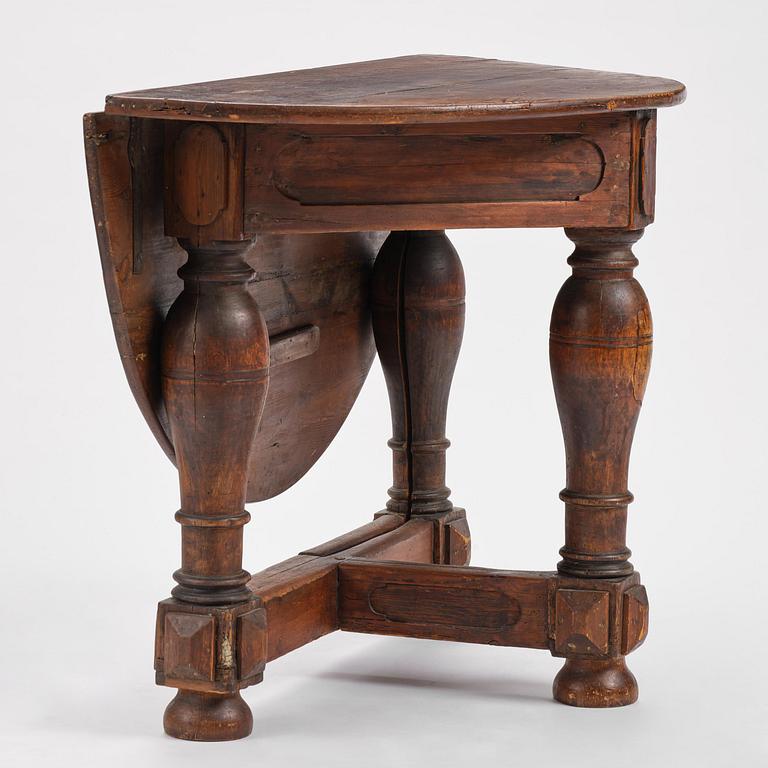 A Swedish Baroque gate-leg table, early 18th century.