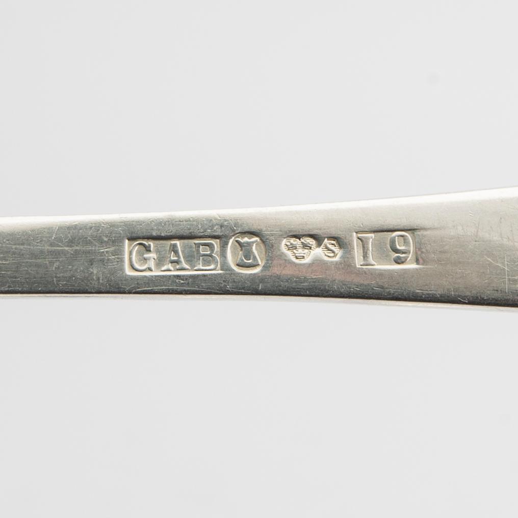 Jacob Ängman, bestick 70 dlr "Rosenholm" silver GAB Eskilstuna 1959 och 1960.