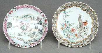 KOPPAR MED FAT, 2+2 st, porslin, Kina, 1700-tal.
