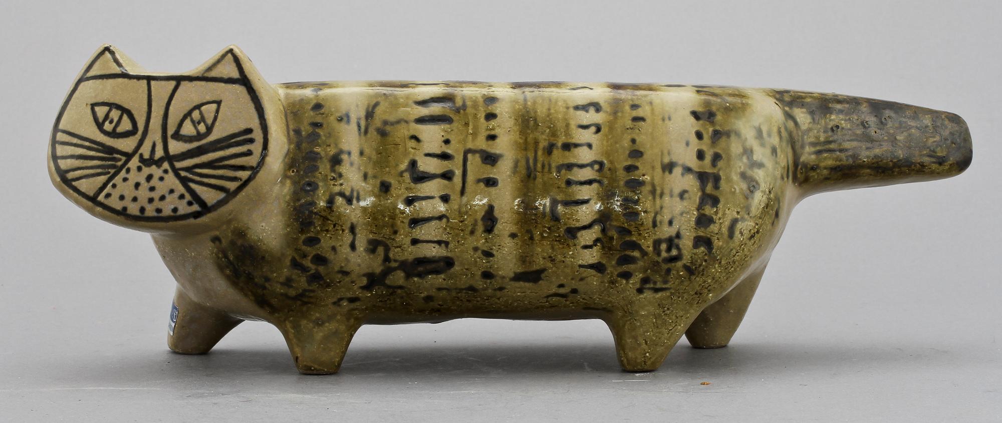 FIGURIN, stengods, katt ur serien "Stora zoo", Lisa Larson, Gustavsberg.