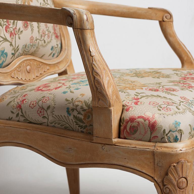 A Swedish Rococo 18th century armchair.