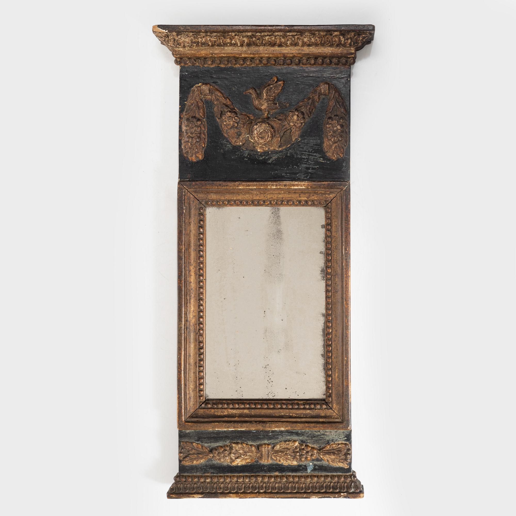 Mirror, Late Gustavian, first half of the 19th century.