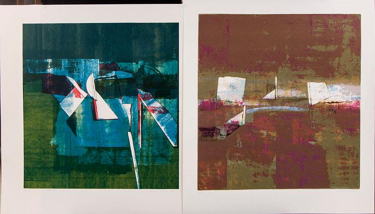 Anders Österlin, two serigraphs signed dated and numbered 1985 36/100 and HC 1/30.